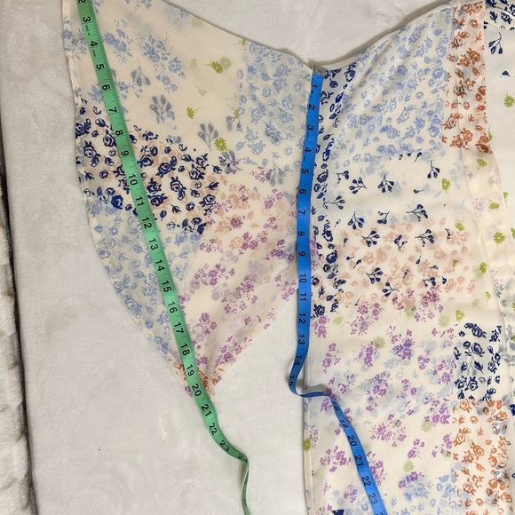 Wild Fable Kimono Sheer White Floral Print One Size - Picture 8 of 9